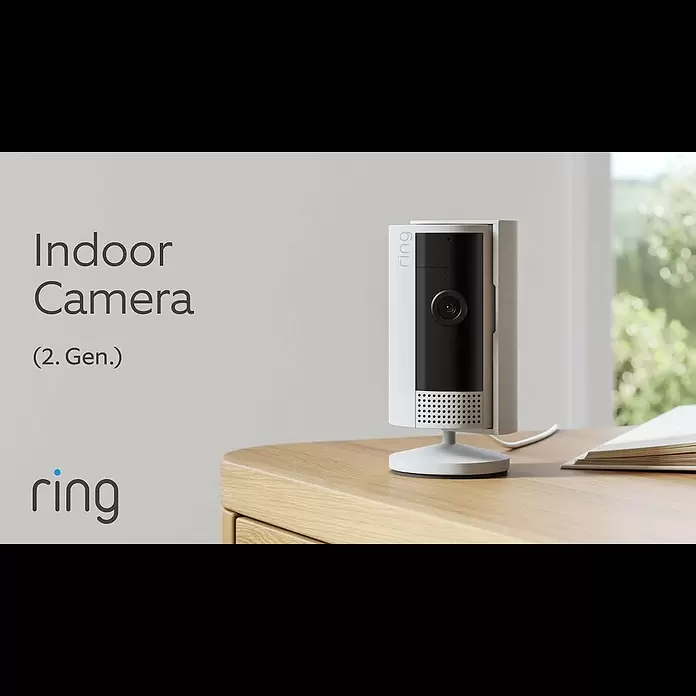 Ring Innenkamera Indoor Cam 2. Gen. - 1.080 Pixel (Full HD), Schwarz, 1 Stk. - Indoor Camera (2. Gen.)  | 1080p-HD-Video & Manueller Privatsphre-Sichtschutz fr Audio und Video