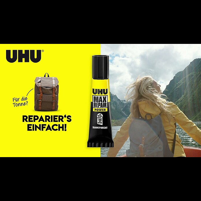 UHU Extrem-Kleber Max Repair (Transparent, 20 g, Tube) | BAUHAUS