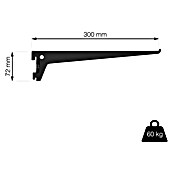 Element System Pro-Träger S 50 (Länge: 30 cm, Schwarz, Belastbarkeit: 60 kg) | BAUHAUS