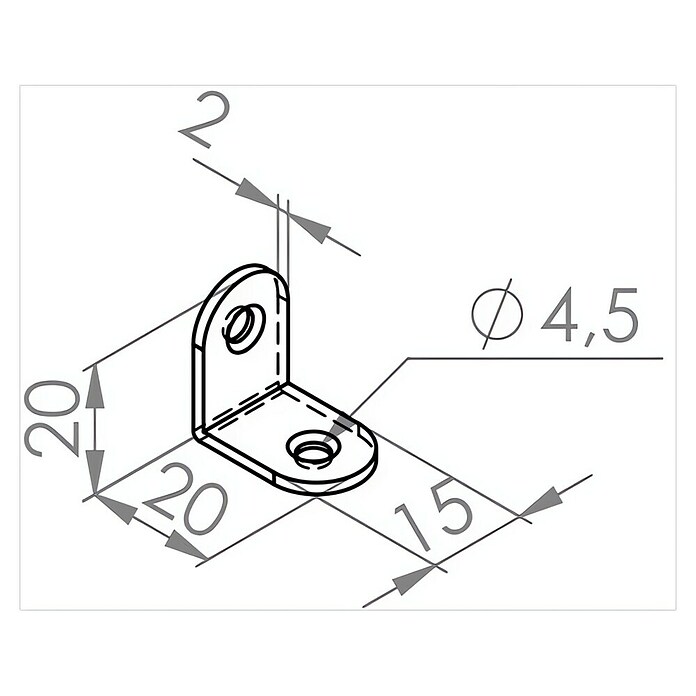 Walteco Winkelverbinder (L x B x H: 20 x 15 x 20 mm) | BAUHAUS