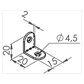 Walteco Winkelverbinder (L x B x H: 20 x 15 x 20 mm) | BAUHAUS