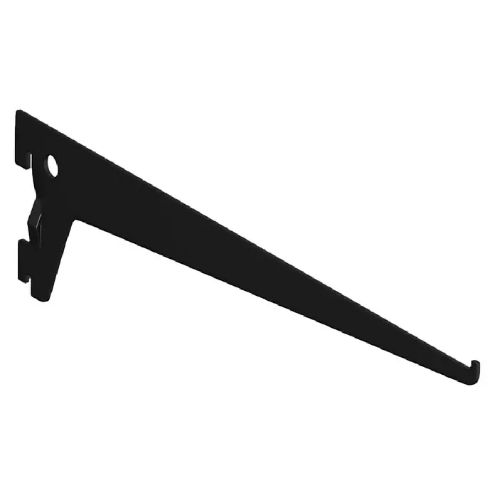 Element System Pro-Träger S 50 - Länge: 30 cm, Schwarz, Belastbarkeit: 60 kg - Schwarze Regalkonsole für die Wandmontage, ideal für Regalsysteme und Stauraumlösungen im Innenbereich. Die Konsole ist robust und einfach zu installieren.
