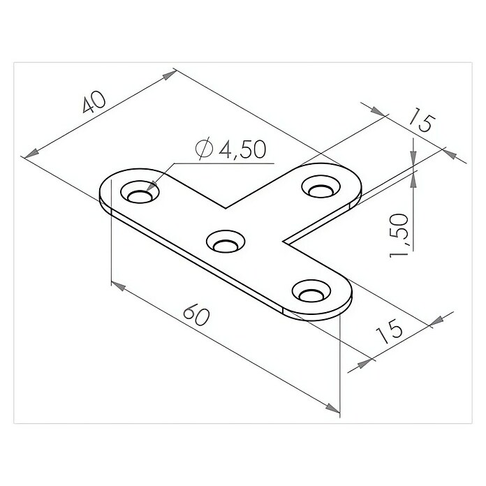 Walteco T-Kistenband (L x H: 60 x 40 mm, Stahl) | BAUHAUS