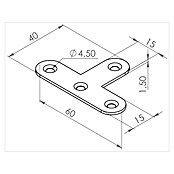 Walteco T-Kistenband (L x H: 60 x 40 mm, Stahl) | BAUHAUS