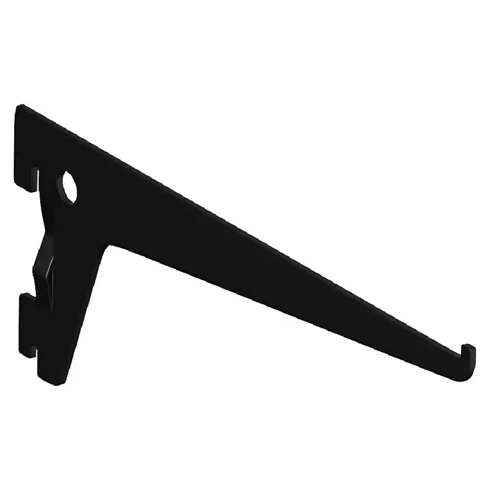 Element System Pro-Träger S 50 - Länge: 20 cm, Schwarz, Belastbarkeit: 60 kg - Schwarze Regalkonsole für eine stabile und moderne Wandbefestigung, ideal für Bücherregale und Dekorationsflächen im Wohnraum.