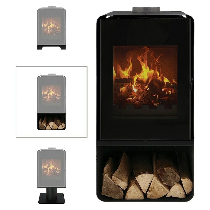 Livn Houtkachel Modula - excl. onderstel (8,5 kW, Verwarmingscapaciteit: 215 m³, Zwart) | BAUHAUS