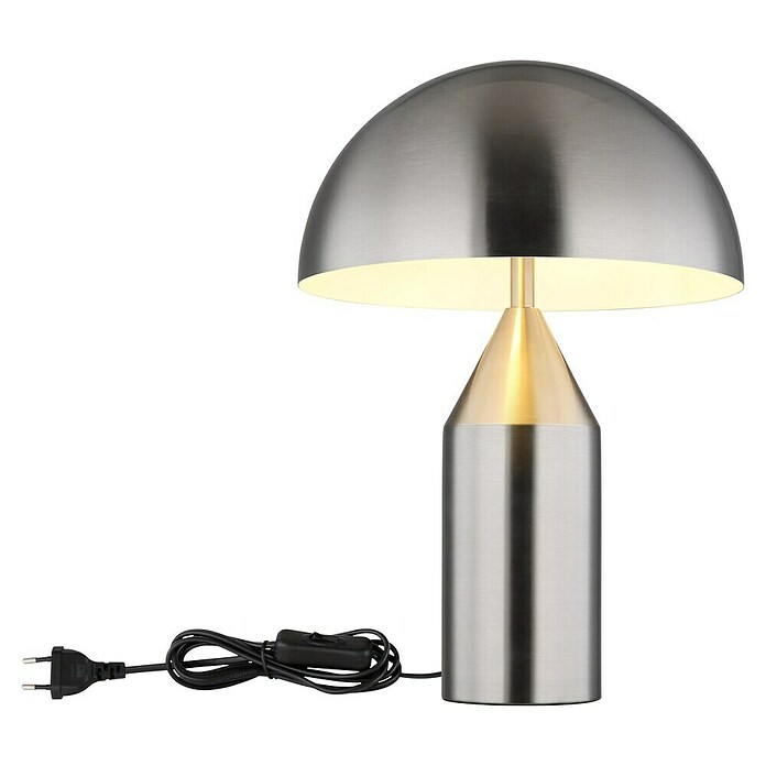 Globo Lámpara de sobremesa redonda Atoma (40 W, Ø x Al: 30 x 39 cm, Plata) | BAUHAUS