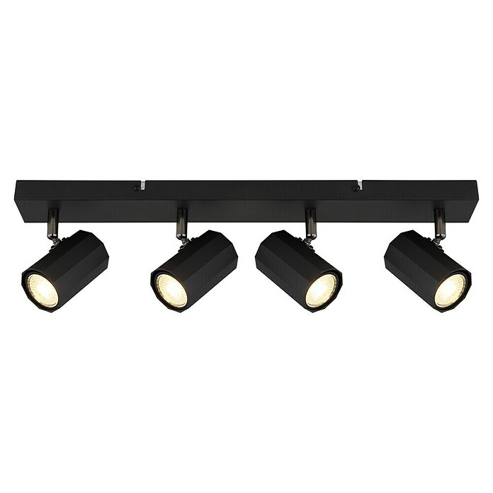 Globo James Regleta (25 W, L x An x Al: 53 x 6 x 14,5 cm, Negro, GU10, Número de bombillas: 4 ud.) | BAUHAUS