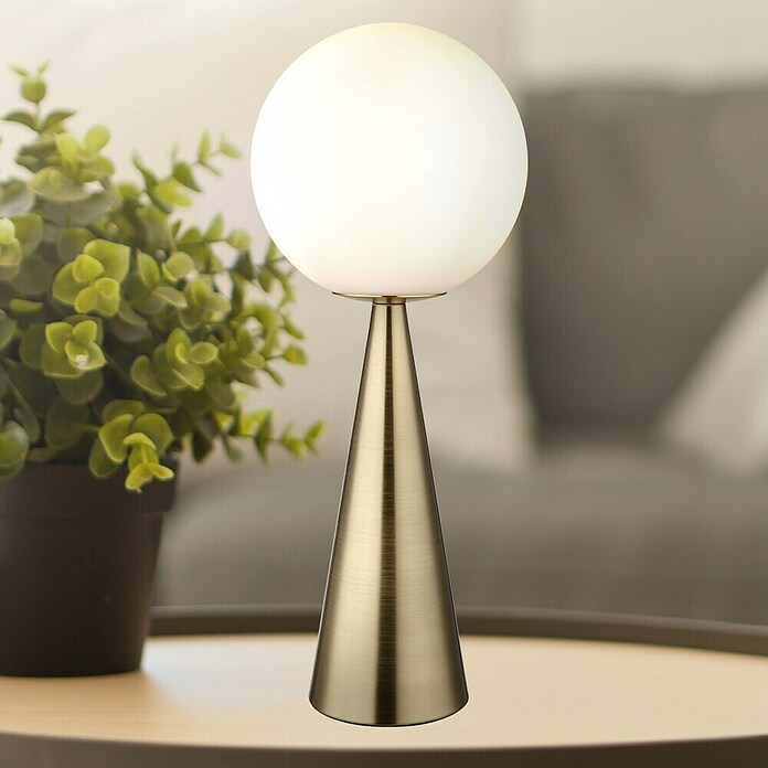 Globo Lámpara de sobremesa Pinpal (40 W, Ø x Al: 20 x 49,5 cm, Oro, Oro) | BAUHAUS