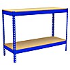 Simonrack Simonwork Banco de trabajo Basic 2 (L x An: 45 x 180 cm, Altura de trabajo: 90 cm, Carga soportada: 400 kg, Azul) | BAUHAUS