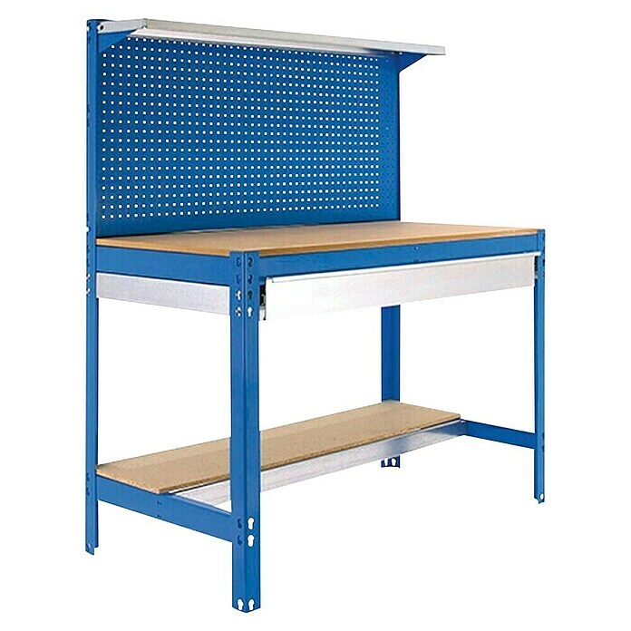 Simonrack Simonwork Werkbank (L x H: 61 x 144,5 cm, Breite: 91 cm, Traglast: 600 kg, Blau)