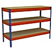 Simonrack Simonwork Banco de trabajo Basic 3 (L x An: 45 x 180 cm, Altura de trabajo: 90 cm, Carga soportada: 400 kg, Azul/Naranja) | BAUHAUS