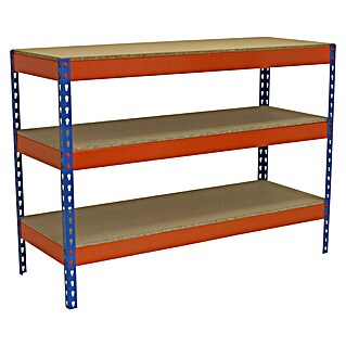 Simonrack Simonwork Werkbank Basic 3 (L x B x H: 90 x 120 x 90 cm, Traglast: 400 kg, Orange/Blau)