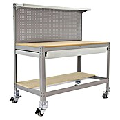 Simonrack Simonwork Banco de trabajo BT3 Box Mobile (L x Al: 61 x 144,5 cm, Ancho: 151 cm, Capacidad de carga: 280 kg, Gris)