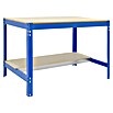 Simonrack Simonwork Banco de trabajo BT0 (L x An: 61 x 121 cm, Altura de trabajo: 84,2 cm, Carga soportada: 850 kg, Azul) | BAUHAUS