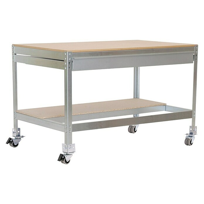 Simonrack Simonwork Werkbank MOBILE BT0 BOX (L x B: 61 x 91 cm, Arbeitshöhe: 91,7 cm, Belastbarkeit: 120 kg, Silber) | BAUHAUS