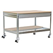 Simonrack Simonwork Werkbank MOBILE BT0 BOX (L x B: 61 x 91 cm, Arbeitshöhe: 91,7 cm, Belastbarkeit: 120 kg, Silber) | BAUHAUS