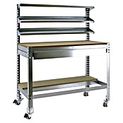 Simonrack Simonwork Banco de trabajo BT1 Box Mobile (L x An: 76 x 151 cm, Altura de trabajo: 152 cm, Carga soportada: 120 kg, Gris) | BAUHAUS