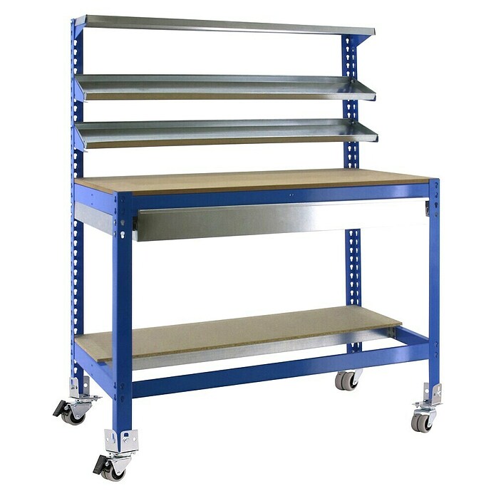 Simonrack Simonwork Werkbank (L x H: 61 x 144,5 cm, Breite: 91 cm, Traglast: 280 kg, Blau)
