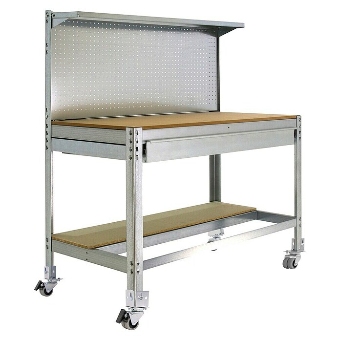 Simonrack Simonwork Banco de trabajo BT3 Box Mobile (L x An: 61 x 91 cm, Altura de trabajo: 152 cm, Carga soportada: 120 kg, Galvanizado) | BAUHAUS
