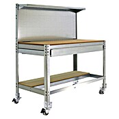 Simonrack Simonwork Banco de trabajo BT3 Box Mobile (L x An: 61 x 91 cm, Altura de trabajo: 152 cm, Carga soportada: 120 kg, Galvanizado) | BAUHAUS