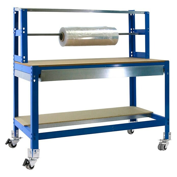 Simonrack Simonwork Werkbank MOBILE BT4 BOX (L x B: 76 x 151 cm, Arbeitshöhe: 152 cm, Belastbarkeit: 120 kg, Blau) | BAUHAUS