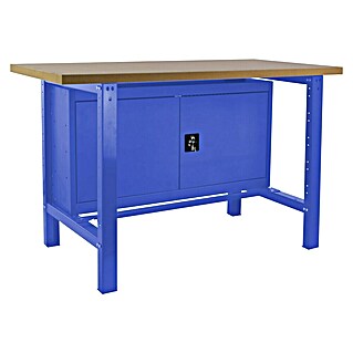 Simonrack Simonwork Werkbank BT6 MDF Cabinet 1200 (L x B x H: 76 x 120 x 86,5 cm, Blau, Traglast: 600 kg)