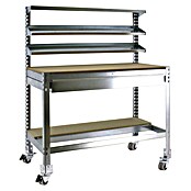 Simonrack Simonwork Werkbank MOBILE BT1 BOX (L x B: 61 x 121 cm, Arbeitshöhe: 152 cm, Belastbarkeit: 120 kg, Silber) | BAUHAUS