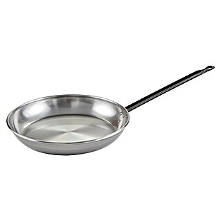 Pfanne (Durchmesser: 24 cm, Stahl, Poliert, Mit Stiel)