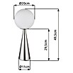 Globo Lámpara de sobremesa Pinpal (Ø x Al: 20 x 49,5 cm, Plata, Plata) | BAUHAUS