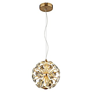 Globo Virina LED-Pendelleuchte rund (16 W, Ø x H: 28 x 150 cm, Klar, Gold)