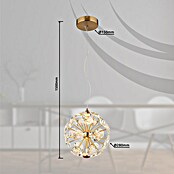 Globo Virina LED viseća svjetiljka  (16 W, Ø x V: 28 x 150 cm, Zlatna) | BAUHAUS
