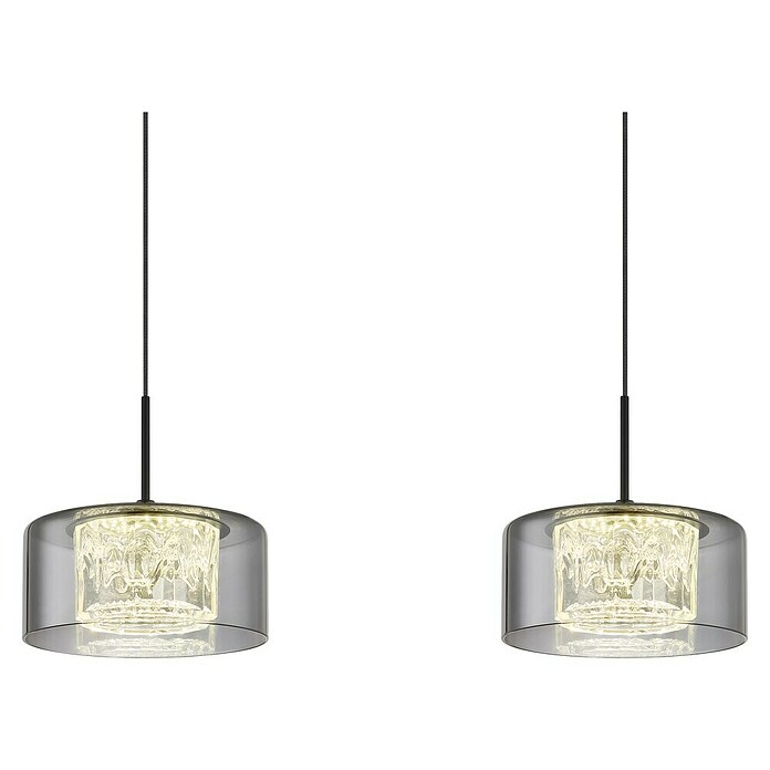 Globo Viseća LED svjetiljka Fogsy  (32 W, D x Š x V: 105 x 15 x 150 cm, Crna) | BAUHAUS