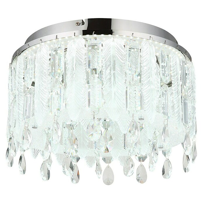 Globo Klunka Okrugla stropna LED svjetiljka  (38 W, Ø x V: 40 x 26 cm, Srebrna, Topla bijela) | BAUHAUS