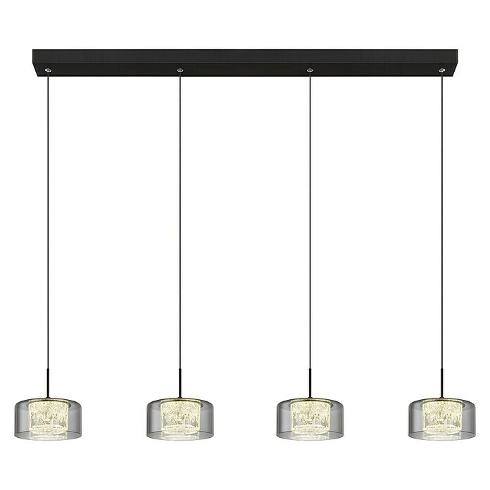 Globo Viseća LED svjetiljka Fogsy  (32 W, D x Š x V: 105 x 15 x 150 cm, Crna) | BAUHAUS
