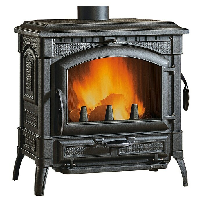 La Nordica Kaminofen Isotta Evo (11,9 kW, Raumheizvermögen: 338 m³, Ohne Kochplatte, Schwarz)