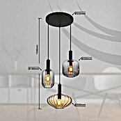 Globo Visilica Valletta  (60 W, Ø x V: 55 x 150 cm, Crna) | BAUHAUS
