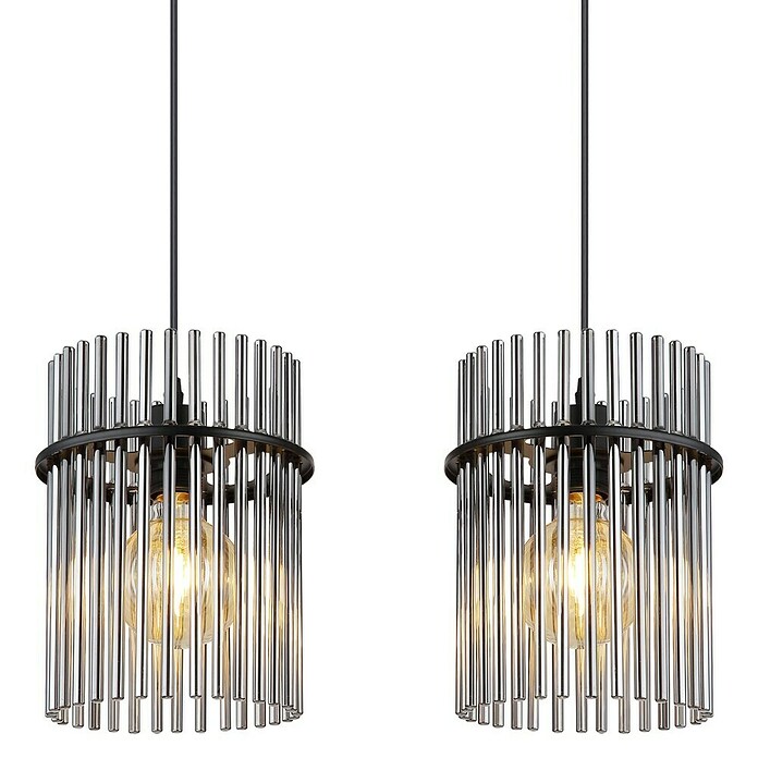 Globo Gorley Lámpara colgante (60 W, L x An x Al: 110 x 20 x 140 cm, Negro, Negro) | BAUHAUS