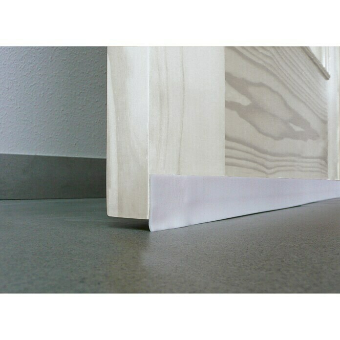 Burlete para puerta PVC Flecos (Transparente, Largo: 1 m, Suelos lisos)