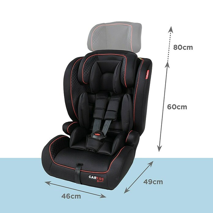 Carkids Autozitje Luca I-Size (Zwart / Rood, Passend bij: Lengte kind: 76 - 150 cm) | BAUHAUS
