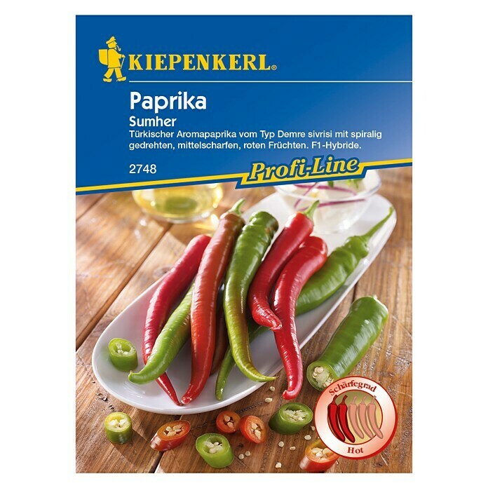 Kiepenkerl Profi-Line Gemüsesamen Paprika (Sumher F1, Capsicum annuum, Erntezeit: August)