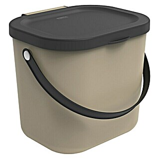 Rotho Albula Mülltrennsystem (6 l, Cappuccino, Eckig, Kunststoff)