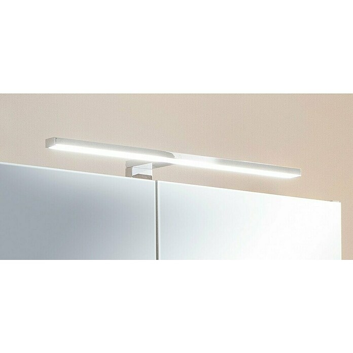 Camargue Curve LED-Spiegelschrank (B x H: 80 x 79,8 cm, Spanplatte, Weiß) | BAUHAUS