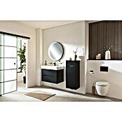 Camargue Curve Waschtischunterschrank (B x T x H: 80 x 44,7 x 50,7 cm, Schwarz, Matt) | BAUHAUS