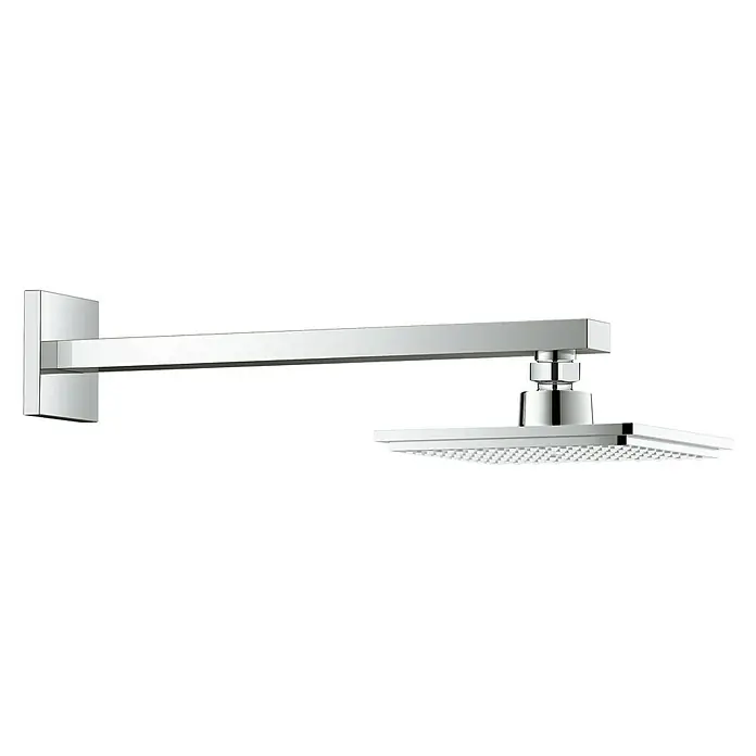 Grohe Euphoria Cube Kopfbrausen-Set 15215,2 x 15,2 cm, 9,5 l/min, Chrom - Elegante quadratische Regendusche mit Wandarm. Das moderne Design verleiht jedem Badezimmer einen Hauch von Luxus und sorgt für ein entspannendes Duscherlebnis.