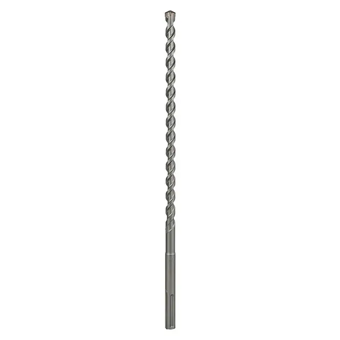 Bosch Broca para hormigón y mampostería -4 - 1 ud., Diámetro de la broca: 18 mm - La imagen muestra una broca larga para hormigón con hélice y vástago SDS-Plus, ideal para uso profesional en obras de construcción.