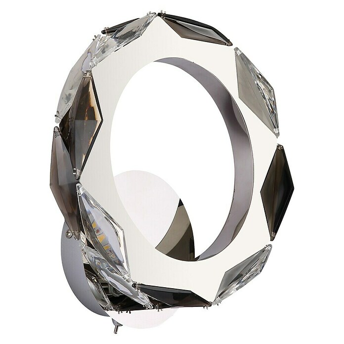 Globo Karilion Okrugla zidna LED svjetiljka  (8 W, Ø x V: 24 x 25,5 cm, Srebrna, Topla bijela) | BAUHAUS