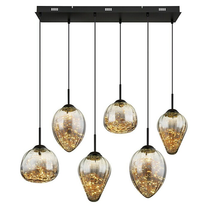 Globo Viseća LED svjetiljka Firefly  (48 W, D x Š x V: 97 x 32 x 120 cm, Crna, Topla bijela) | BAUHAUS