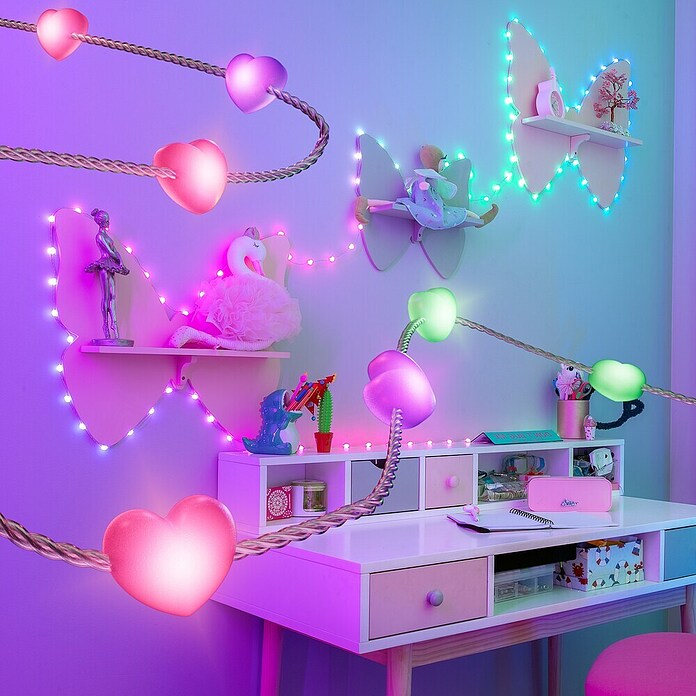 Twinkly Smart-LED-Lichterkette Candies Herz (Innen, 6 m, Lichtfarbe: RGB, 100 Stk., Netzbetrieben) | BAUHAUS