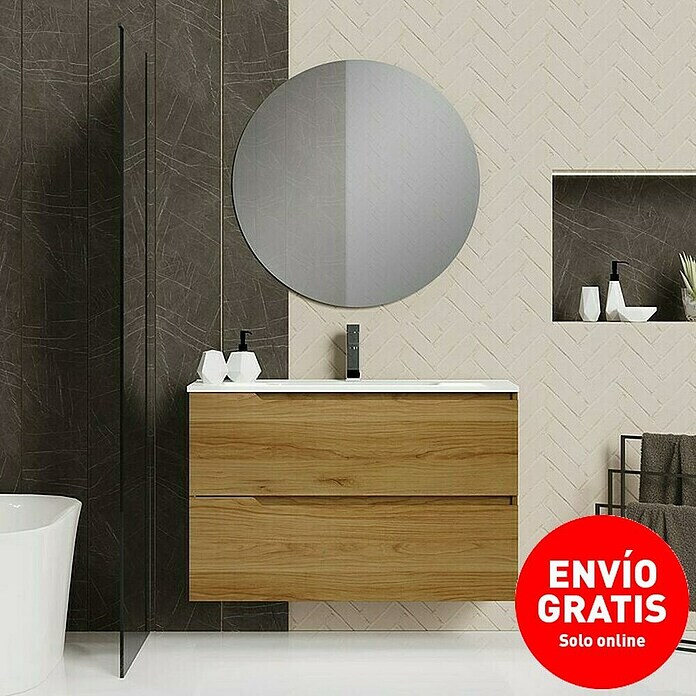 Artysan Conjunto de mueble de baño Zeus (100 cm, 3 pzs., Teka, Mate) | BAUHAUS
